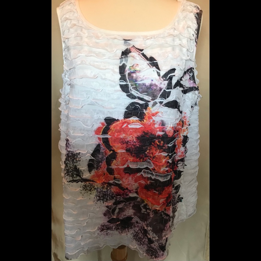 Ruffled Sleeveless Top